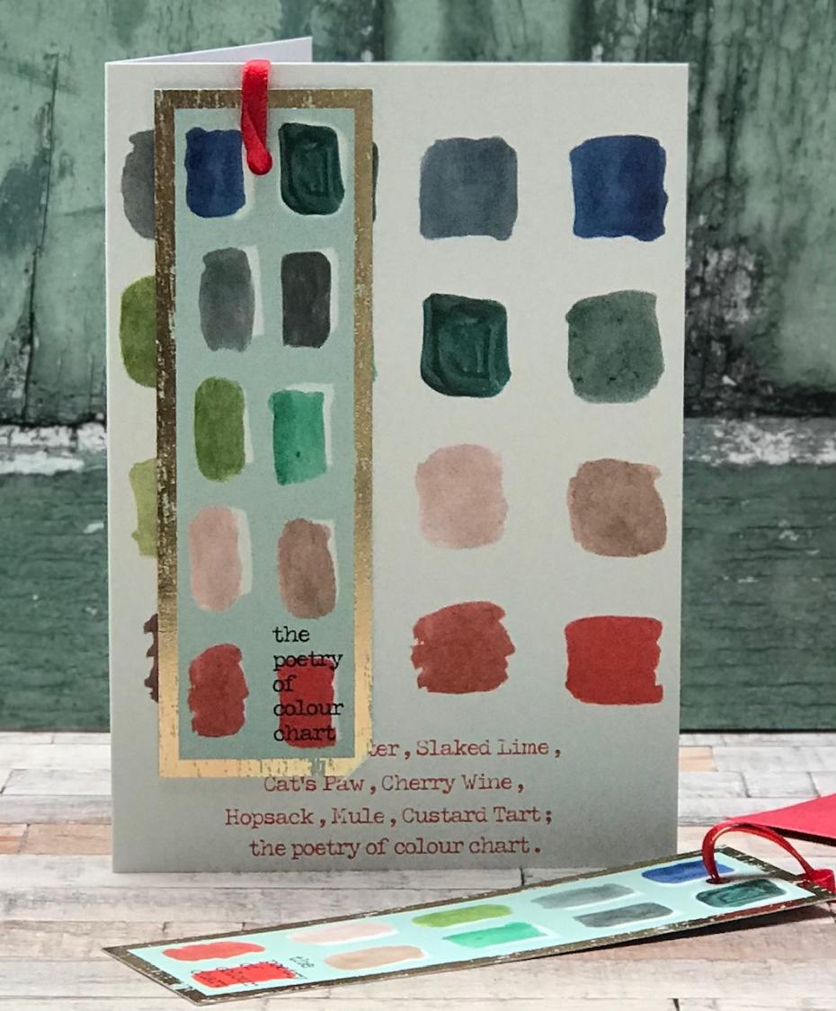 Poetry of Colour Chart Bookmark card